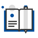 Open book with a pencil icon