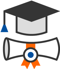 graduate hat and diploma