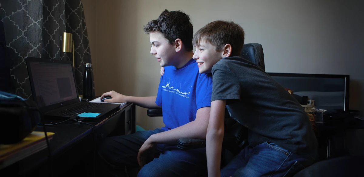 boys playing video games