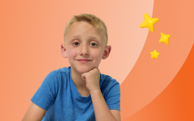 little boy smiling