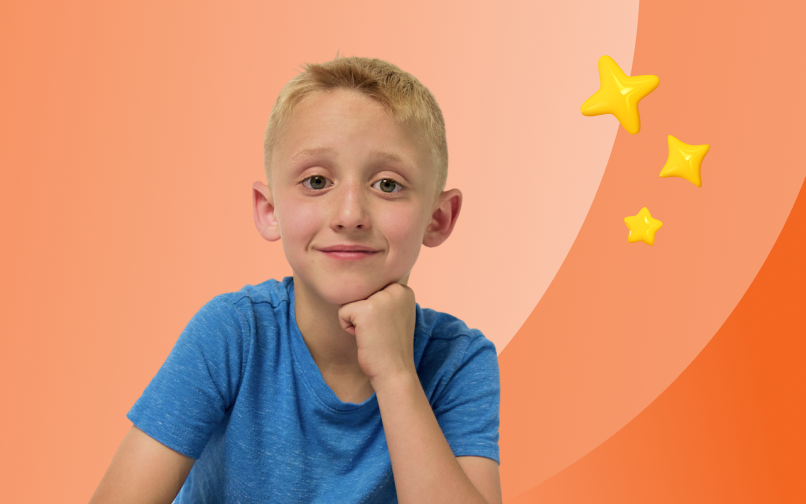 little boy smiling